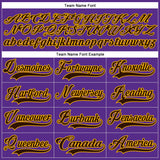 Custom Purple Brown Gold Blue Light Yellow-White 3D Pattern Plaid Hockey Jersey