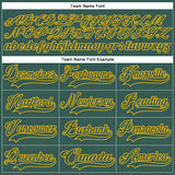 Custom Green Gold-White 3D Pattern Plaid Hockey Jersey