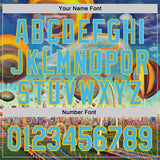 Custom Blue Sky Blue-Yellow Dallas Texas Cityscape Skyline City Symbol Authentic Baseball Jersey