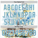 Custom White Shadow Blue Dallas Texas State Capitol Landmark City Symbol Authentic Baseball Jersey