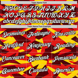 Custom Red White Black-Yellow North Macedonia Performance T-Shirt