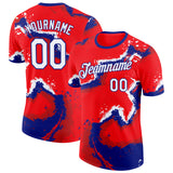 Custom Red White-Blue Czech Republic Performance T-Shirt
