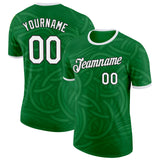 Custom Green White-Black Ireland Celtic Knot Performance T-Shirt