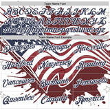 Custom White Blue-Red USA Flag Star Performance T-Shirt
