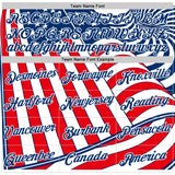 Custom White Blue-Red USA Flag Performance T-Shirt