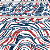 Custom White Blue-Red American Abstract Liquid Performance T-Shirt