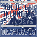 Custom Blue Navy Red-White Australian Flag Performance T-Shirt