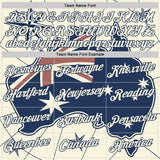 Custom Blue White-Red Australian Flag Southern Cross Performance T-Shirt