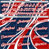 Custom Blue White-Red USA Flag Performance T-Shirt