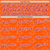 Custom Orange Red-White Netherlands Abstract Pattern Performance T-Shirt