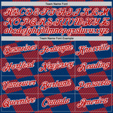 Custom Red Blue-White Netherlands Line And Geometric Shapes Performance T-Shirt