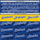 Custom Blue Royal Gold-White Sweden Line Performance T-Shirt