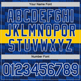 Custom Blue Royal Gold-White Sweden Line Performance T-Shirt