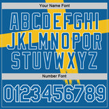 Custom Blue Yellow-White Sweden Dot Performance T-Shirt