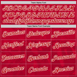 Custom Red White Albania Abstract Pattern Performance T-Shirt
