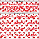 Custom White Fire Red Canada Maple Leaf Plaid Performance T-Shirt