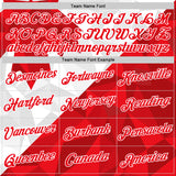 Custom White Fire Red Canada Maple Leaf Geometric Shape Performance T-Shirt
