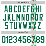 Custom White Kelly Green-Red Italy Abstract Pattern Performance T-Shirt