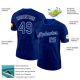 Custom Royal White Italy Paisley Bandana Performance T-Shirt