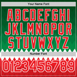 Custom Green Red-White Italy Geometric Shape Performance T-Shirt