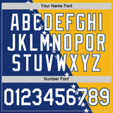 Custom Gold White-Royal Bosnia And Herzegovina Star Performance T-Shirt