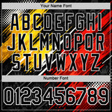 Custom Black Red White-Yellow Belgium Splash Performance T-Shirt