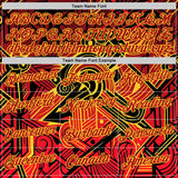 Custom Black Red-Yellow Belgium Abstract Performance T-Shirt