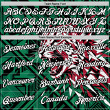 Custom Green White Black-Red Iran Leopard Performance T-Shirt