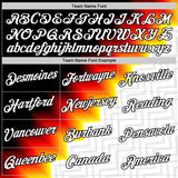 Custom Black White Red-Yellow Germany Gradient Performance T-Shirt