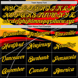 Custom Black Yellow-Red Germany Line Performance T-Shirt
