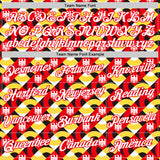 Custom White Fire Red Yellow-Black Germany Abstract Geometric Performance T-Shirt