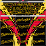 Custom Black Yellow-Red Germany Line Performance T-Shirt