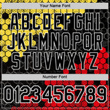 Custom Black Yellow Red-White Germany Geometric Performance T-Shirt