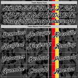 Custom Black Yellow Red-White Germany Stripe Performance T-Shirt