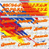 Custom White Fire Red Light Yellow Blue-Gray Ecuador Splash Geometric Performance T-Shirt