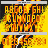 Custom Black Yellow Red Orange-White 3D Pattern Design Car Racing Formula Auto Motorsport Authentic Baseball Jersey
