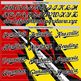 Custom Black White Red-Yellow 3D Pattern Design Car Racing Formula Auto Motorsport Authentic Baseball Jersey