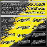 Custom Black White-Yellow 3D Pattern Design Car Racing Formula Auto Motorsport Authentic Baseball Jersey