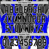 Custom White Black Gray-Blue 3D Pattern Design Car Racing Formula Auto Motorsport Authentic Baseball Jersey