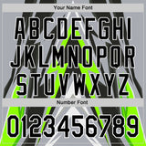 Custom Gray Black White-Green 3D Pattern Design Car Racing Formula Auto Motorsport Authentic Baseball Jersey
