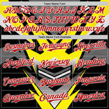Custom Black Red White-Yellow 3D Pattern Design Car Racing Formula Auto Motorsport Authentic Baseball Jersey