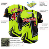 Custom Black Red White-Green 3D Pattern Design Car Racing Formula Auto Motorsport Authentic Baseball Jersey