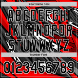 Custom Red Black White-Gray 3D Pattern Design Car Racing Formula Auto Motorsport Authentic Baseball Jersey