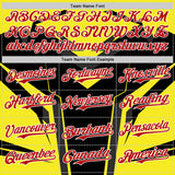Custom Black Red White-Yellow 3D Pattern Design Car Racing Formula Auto Motorsport Authentic Baseball Jersey