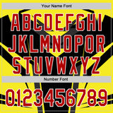Custom Black Red White-Yellow 3D Pattern Design Car Racing Formula Auto Motorsport Authentic Baseball Jersey