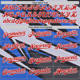 Custom Gray Red White-Blue 3D Pattern Design Car Racing Formula Auto Motorsport Authentic Baseball Jersey