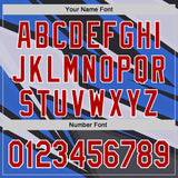 Custom Gray Red White-Blue 3D Pattern Design Car Racing Formula Auto Motorsport Authentic Baseball Jersey