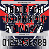 Custom Navy Black White-Red 3D Pattern Design Car Racing Formula Auto Motorsport Authentic Baseball Jersey