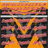 Custom Black Red White Bay Orange-Gray 3D Pattern Design Car Racing Formula Auto Motorsport Authentic Baseball Jersey