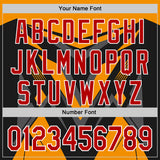 Custom Black Red White Bay Orange-Gray 3D Pattern Design Car Racing Formula Auto Motorsport Authentic Baseball Jersey
